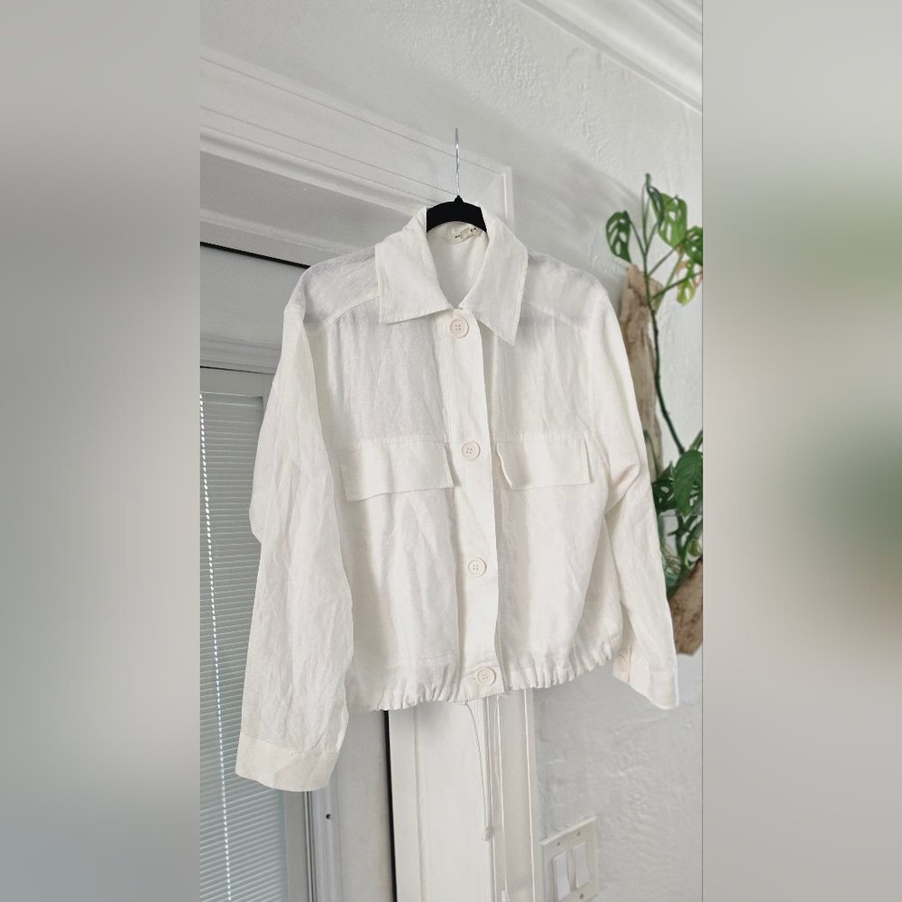 Max Studio Women's Creamy White Utility Jacket